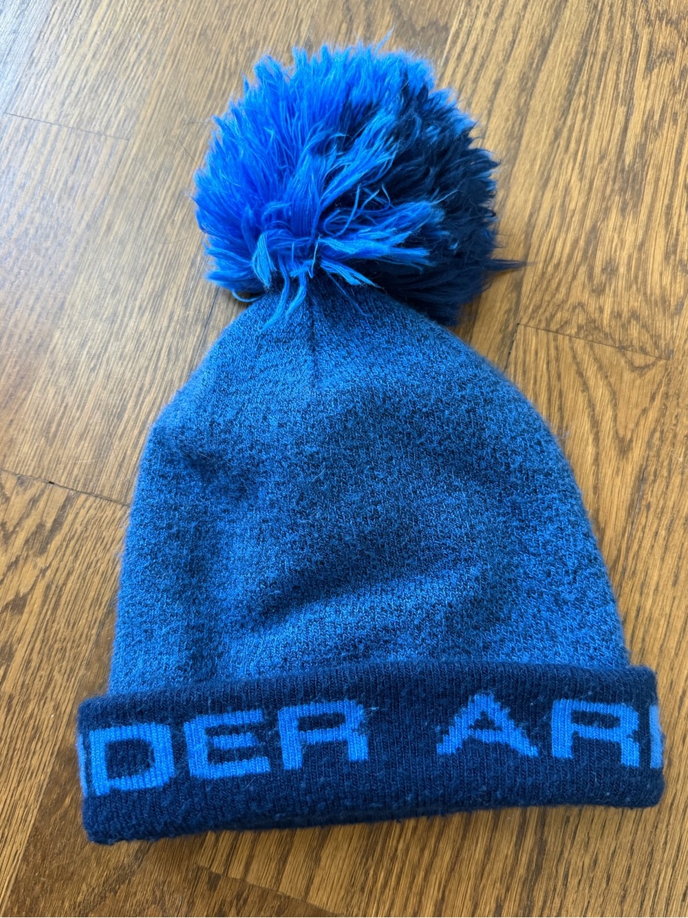 Under Armour Youth Blue Pom Beanie